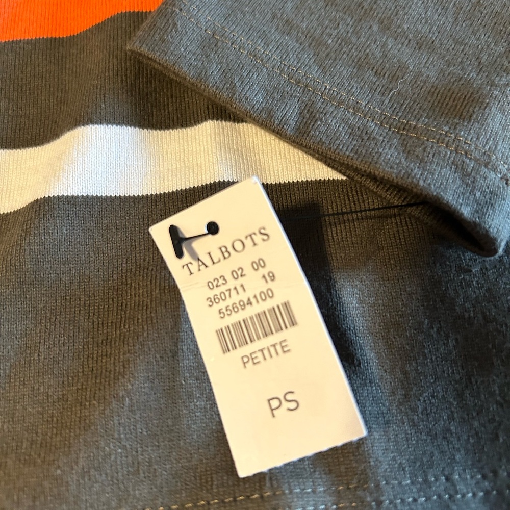 Talbots NWT authentic, classical Striped Long Sleeve Top - Picture 6 of 6